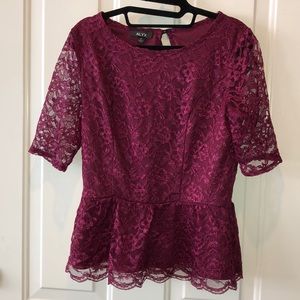 Peplum Lace Top